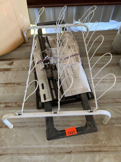 Wall TV mount and shoe holder