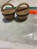 Basket salt and pepper shakers