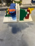 Wooden plane book ends