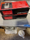 Two boxes of crystal glasses