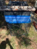 Bread racks, animal crate and wall decor