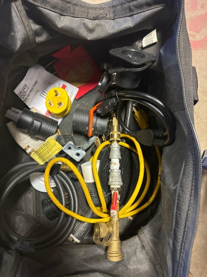 Craftsman tool bag with RV plugs and other items