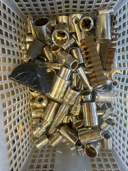 Sockets, drill bits and wrench