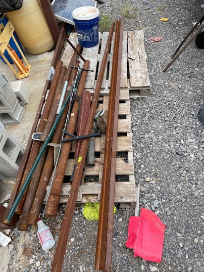 Various sizes and type of poles Buyer to bring help to load