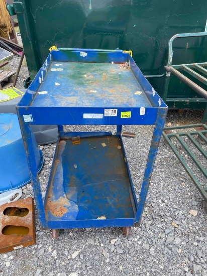 Blue roll around cart