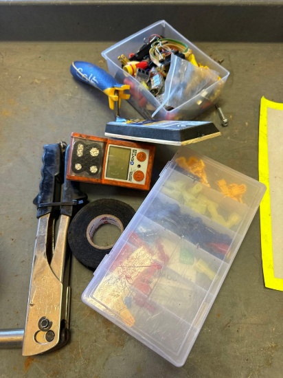 Margin float, electrical tape, multi-gas detector, and other various items