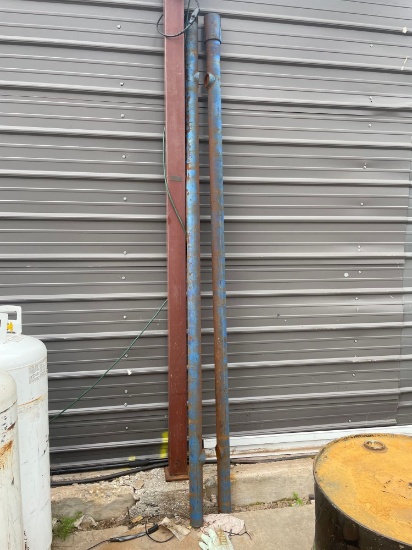 2 metal post possibly scaffolding