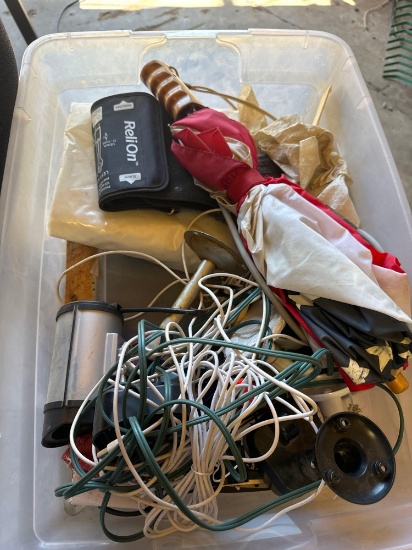 Miscellaneous items in tote