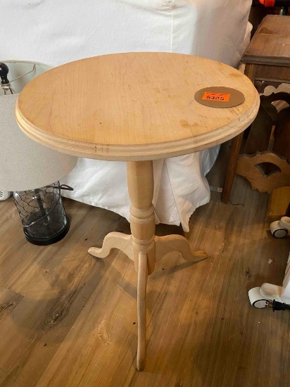 Round wooden table