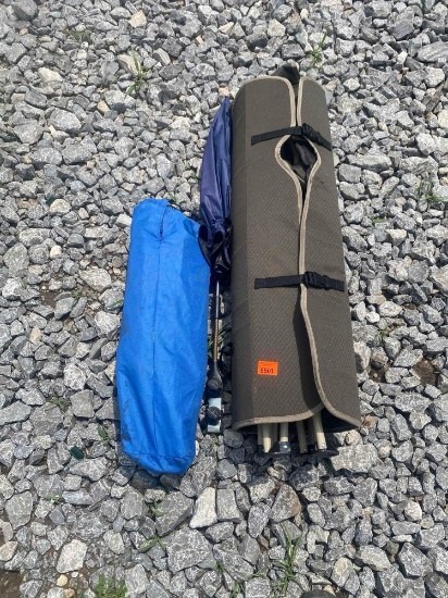Pack and play and folding chair