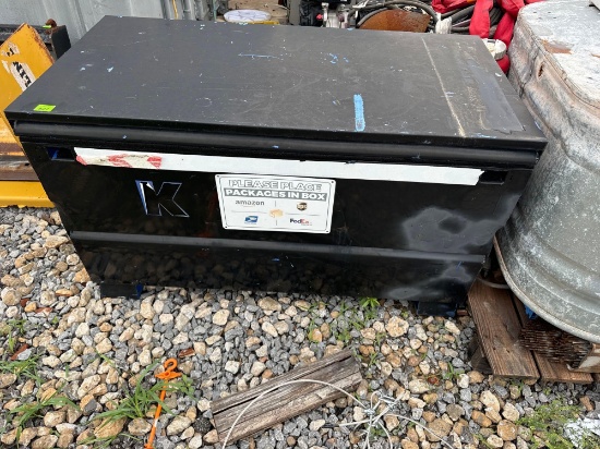 Job site work box Measurements is photo Buyer to bring help to load