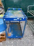 Blue roll around cart