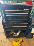 2 piece toolbox and misc items