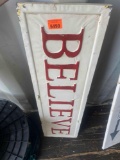 Believe sign measurements in photos