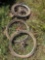 Cart wheels and all terrain tire one pair with drum brakes