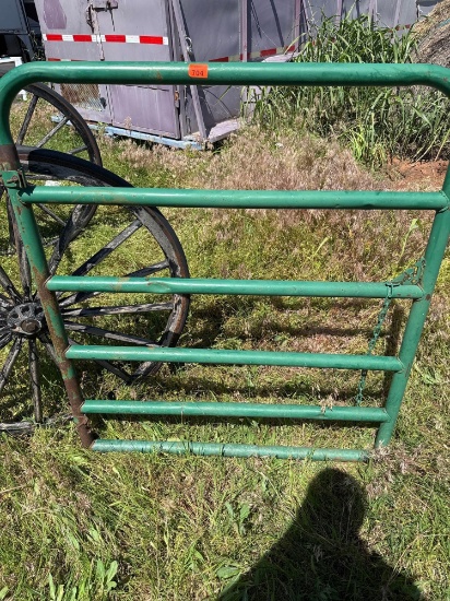 4 ft metal gate light rust spot at bottom on one side