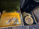 22kt gold overlay Indian head necklace and earrings