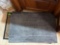 Bathroom rugs and trash can