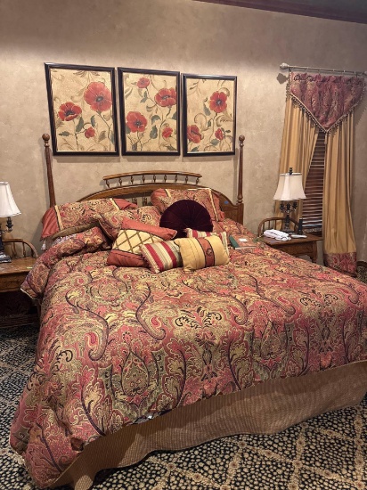 2 side tables only, 17 x 26 inches, 32 inches height dresser with mirror only, 70 x 19, 84 inches