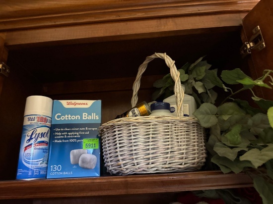 greenery and bathroom cleaner