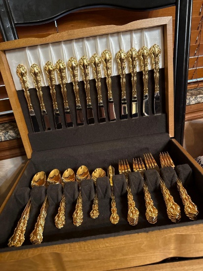 Golden utensils, and box