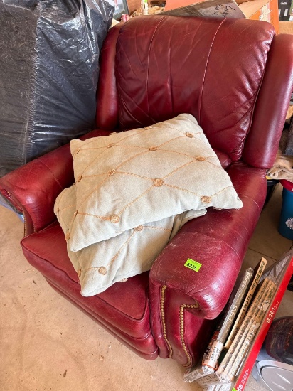 recliner and pillows