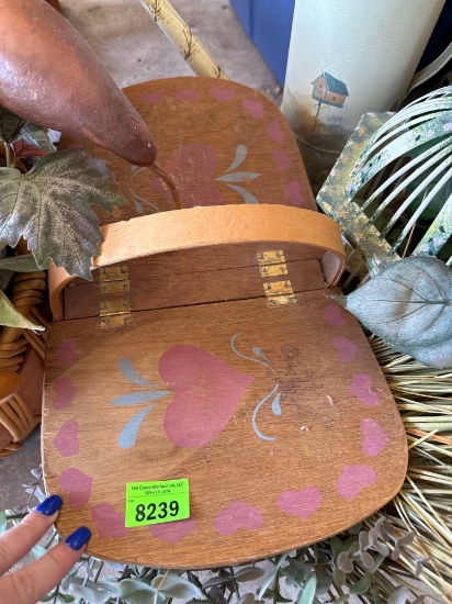 basket with greenery