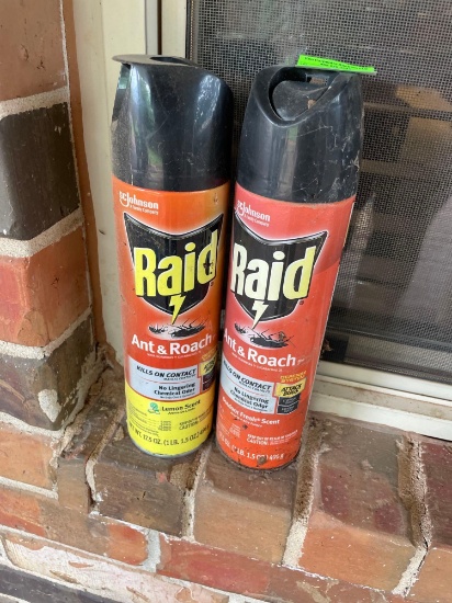 2 bottles of raid, neither is full
