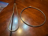 Goldtone chain and silvertone chain necklaces