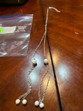 Silvertone Bolo type necklace