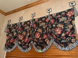Curtain, wall decor and the holders included