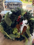 Large wreath, sleight with floral arrangement
