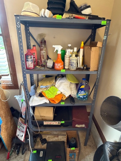 Metal shelf only, no items included