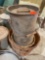 Vintage Galvanized can and basket