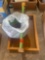 Baseball hats, and wood tool box