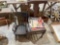 Wood rocking chair and magazines