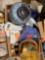 Thermos, candle holders and kitchen towels