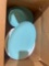 Teal plates and bowls