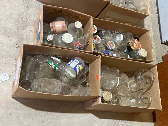 various glass jars