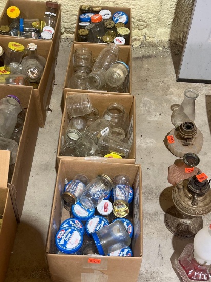various glass jars