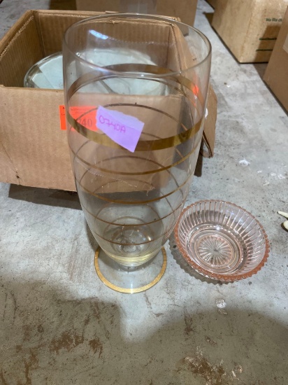 Glass Vase and Bowl
