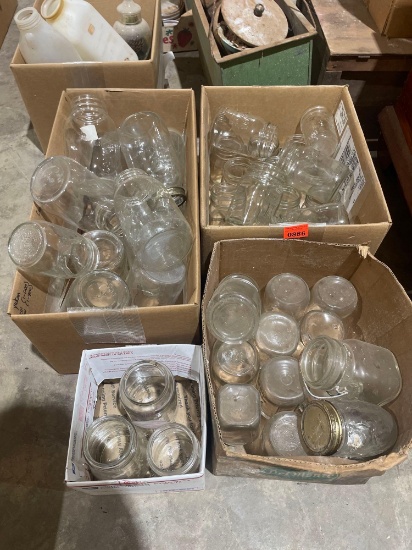 Glass Mason jars Various sizes