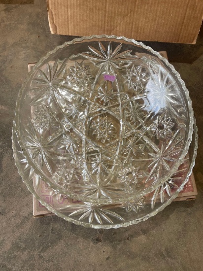 vintage crystal glass serving dishes