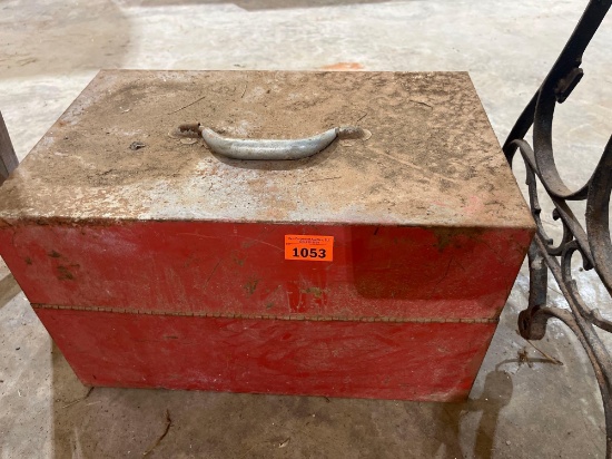 antique metal tool box