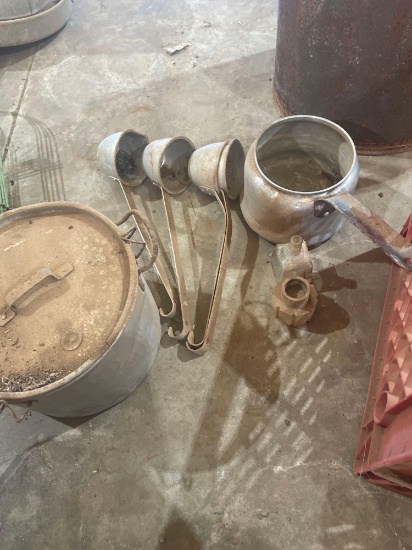 Antique Kitchen Gadgets and large pot