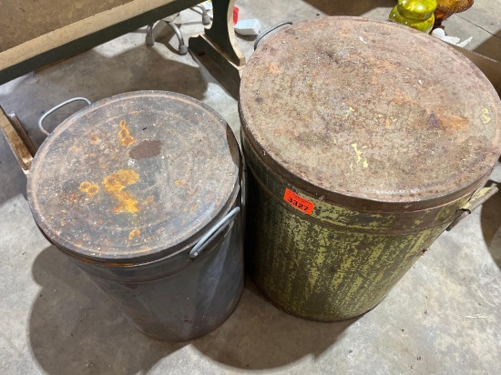 Metal trash cans