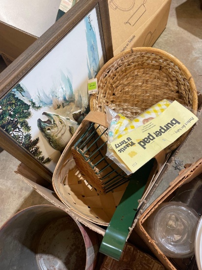 Wicker Basket and fish picture