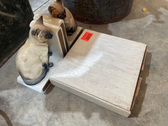 Serving Tray and Cat Book ends
