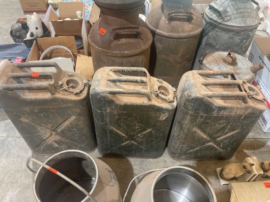 Metal gas cans