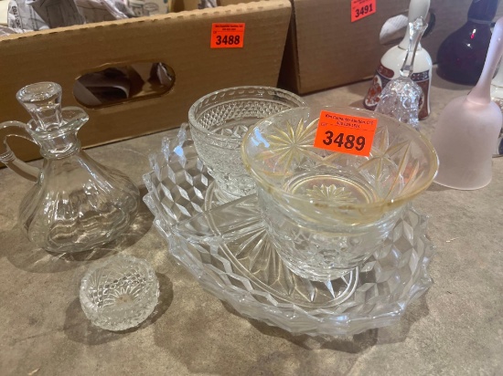 Crystal Oil and Vinegar bottles and more